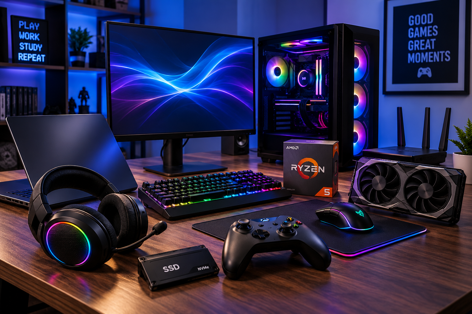 Computadores, periféricos e acessórios para games
