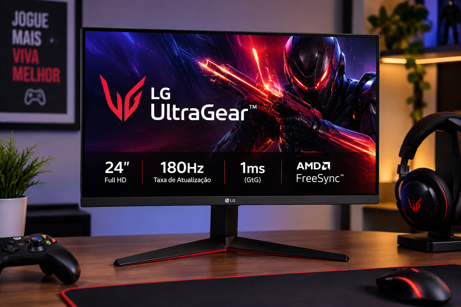 Monitor gamer LG UltraGear 24GS60F-B