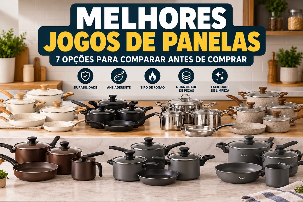 Melhores jogos de panelas com 7 opções para comparar antes de comprar