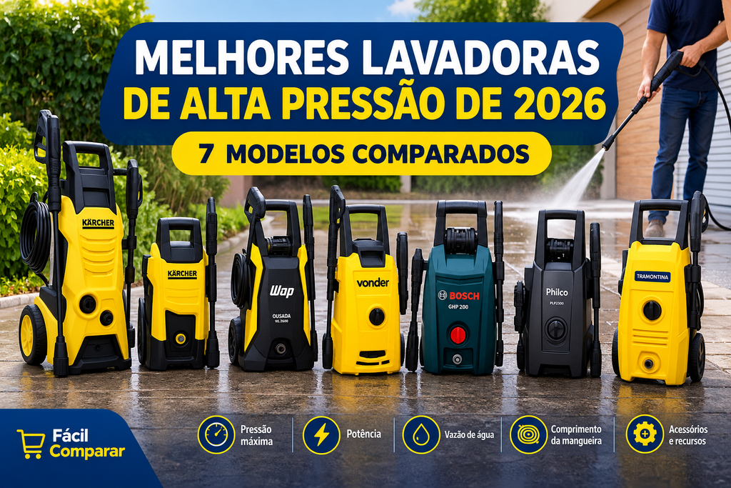 Melhores lavadoras de alta pressão de 2026: 7 modelos comparados