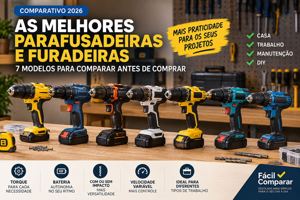 Melhores parafusadeiras e furadeiras de 2026: 7 modelos comparados
