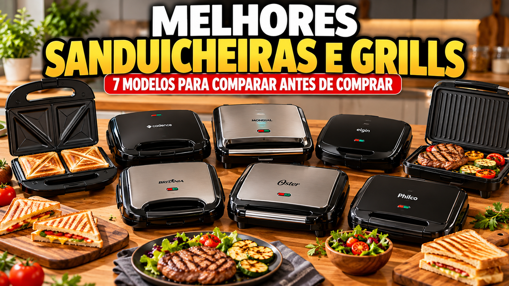 Melhores sanduicheiras e grills para comparar antes de comprar