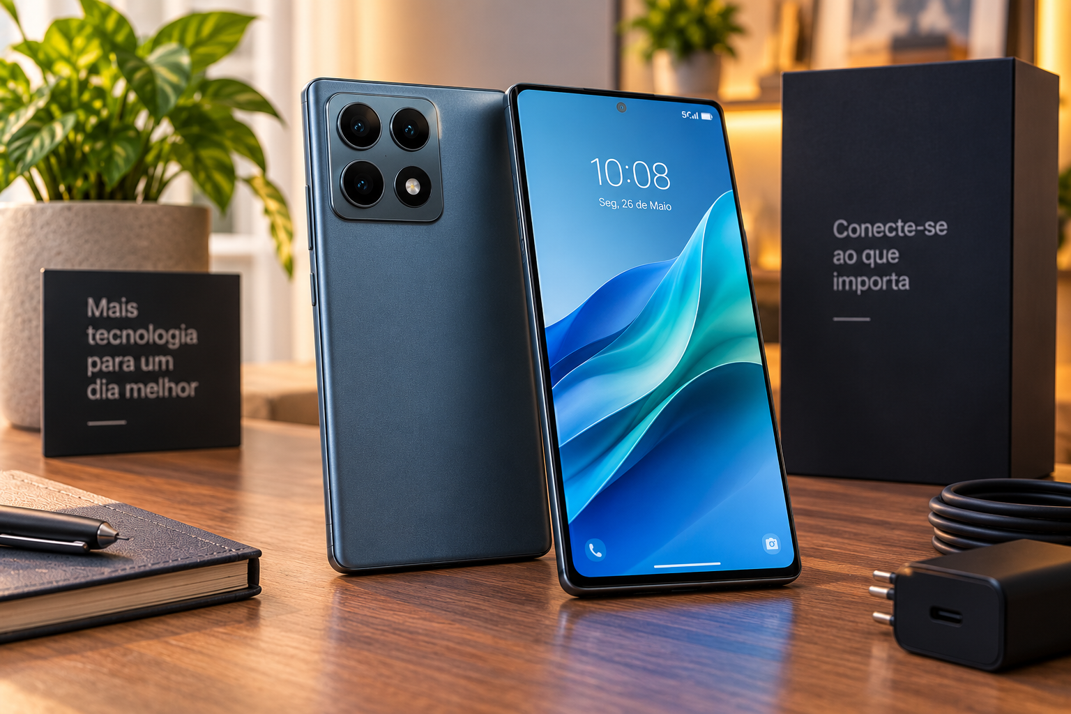 Smartphone moderno com conectividade 5G
