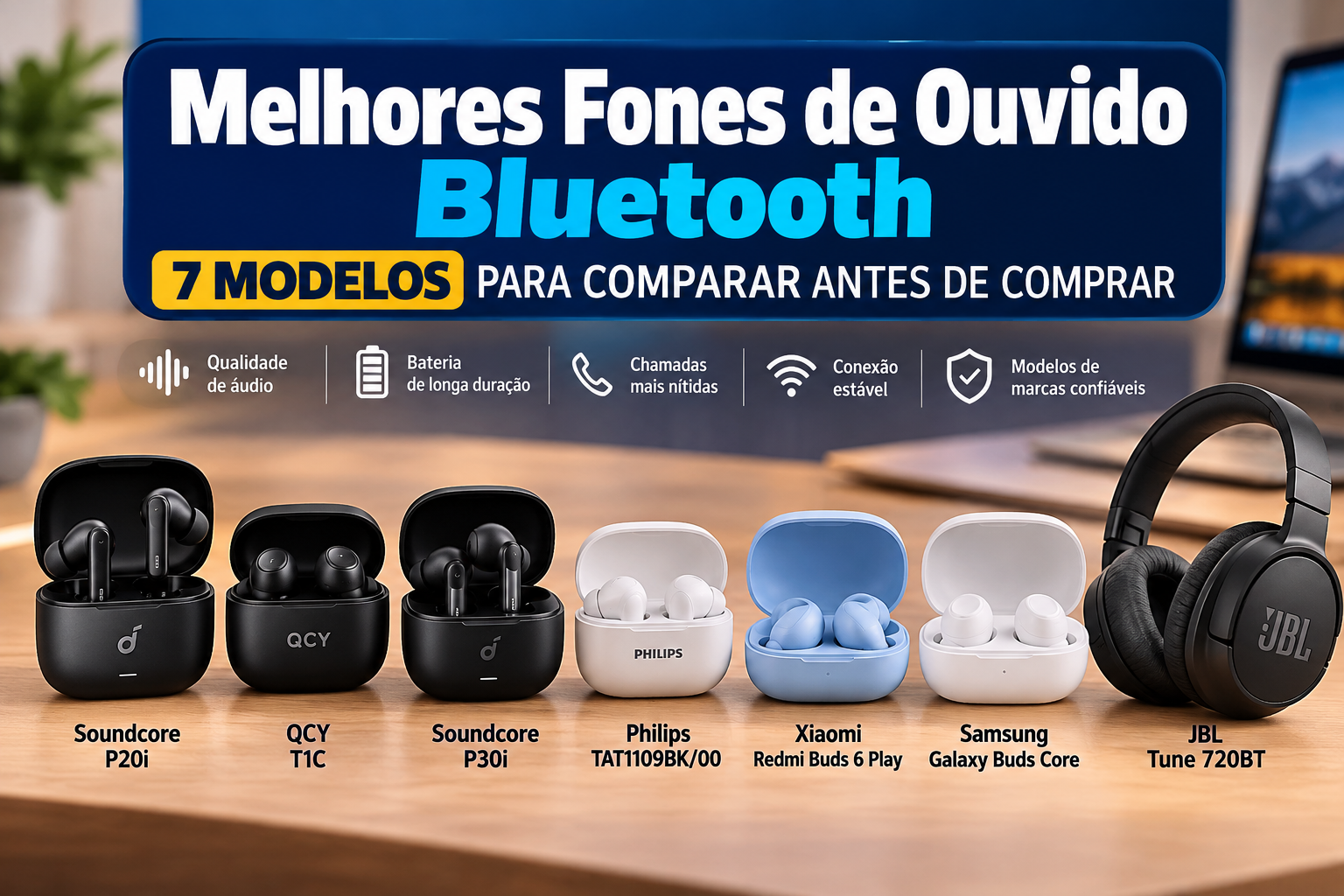 Melhores fones de ouvido Bluetooth com 7 modelos para comparar antes de comprar