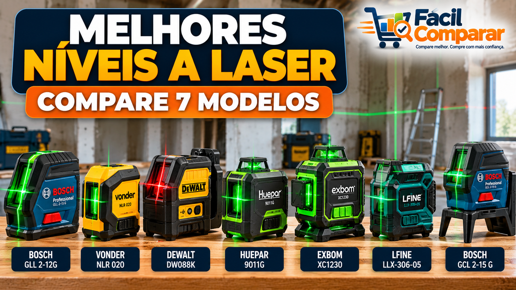 Melhores níveis a laser: comparativo de 7 modelos Bosch, Vonder, DeWalt, Huepar, Exbom e LFINE